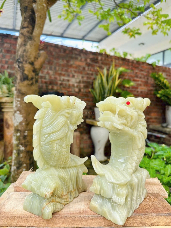 Cá chép hóa rồng ngọc Onyx, linh vật phong thủy, tượng linh vật phong thủy, cá chép hóa rồng ngọc onyx, tượng cá chép hóa rồng ngọc onyx, tượng cá chép hóa rồng, cá chép hóa rồng bằng đá