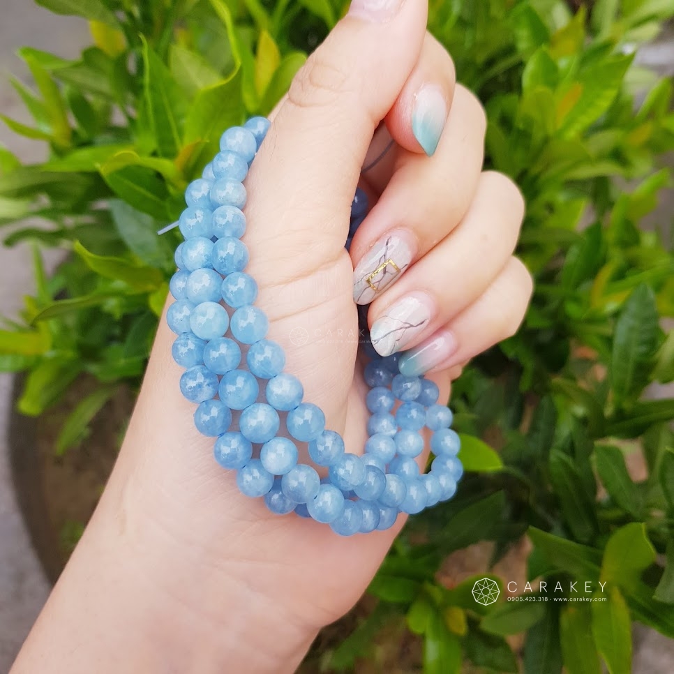 Chuỗi đeo tay aquamarine